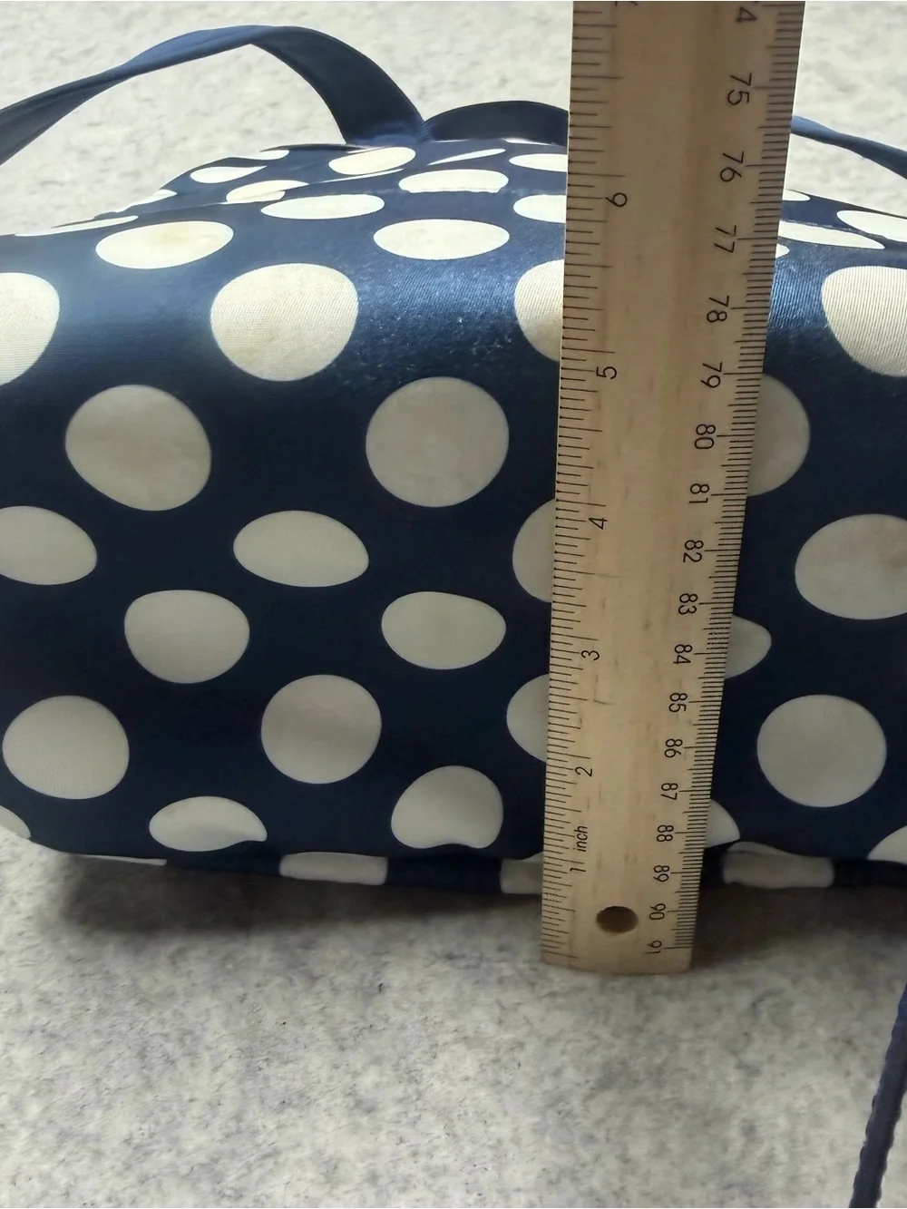 Kate Spade New York Polka Dot Nylon Backpack Navy BlueWhite Medium Daypack Purse